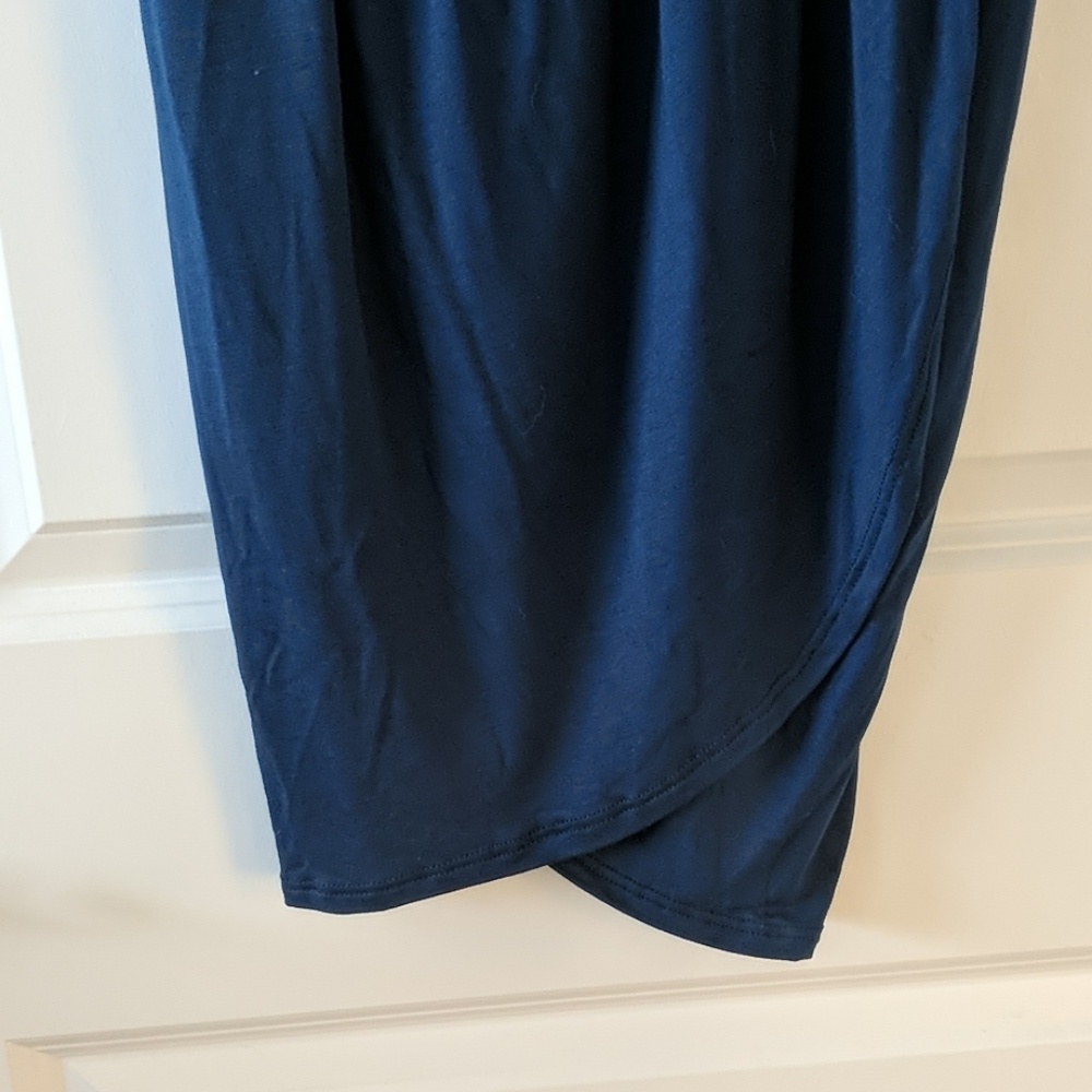 Blue one-shoulder, cutout lush dress - Picture 3 of 8